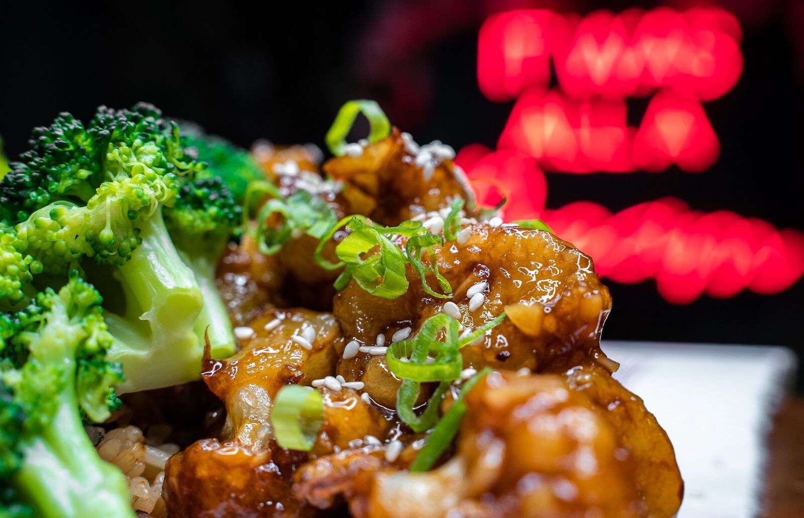 General Tso cauliflower rec room
